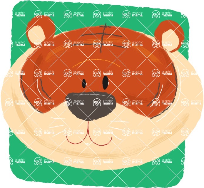 Cartoon Animal PNG Clipart - Tiger Watercolor Avatar